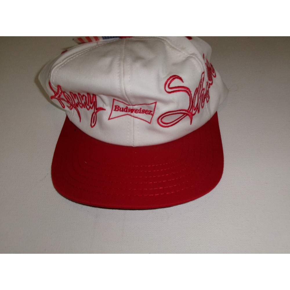 NASCAR BUDWEISER KENNY 90S  SNAPBACK 90S  Y2K 00s HAT CAP VINTAGE DEADSTOCK M4